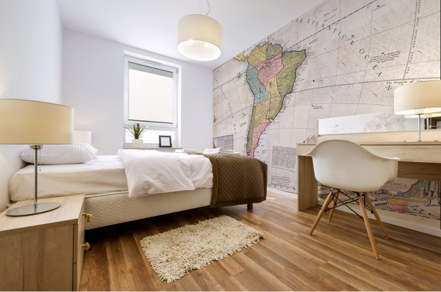Old Map 58 Mural print