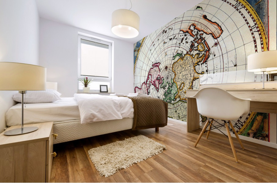 Old Map 44 Mural print