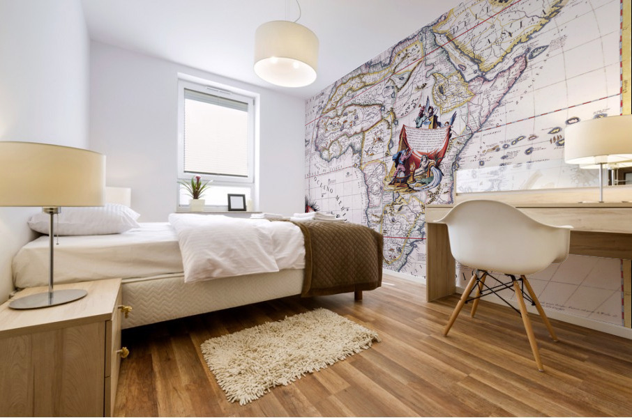 Old Map 50 Mural print
