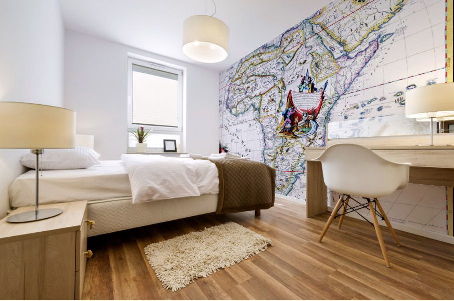 Old Map 49 Mural print