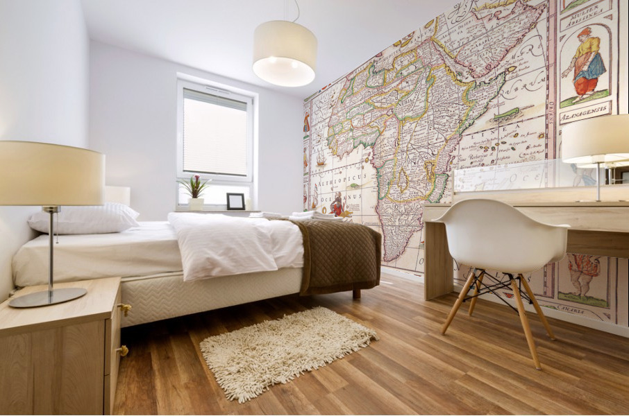 Old Map 75 Mural print