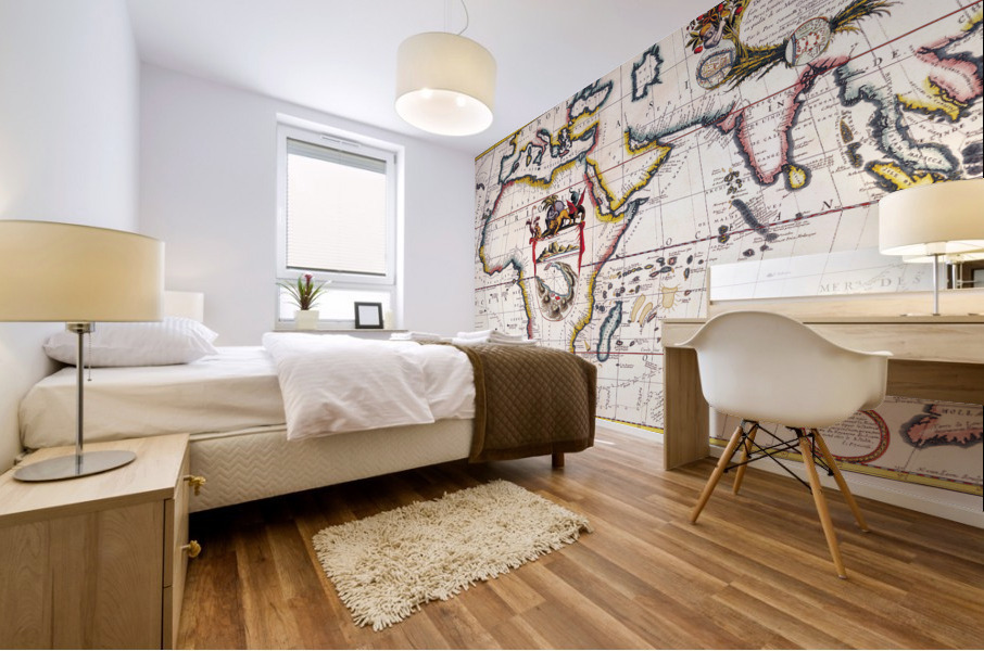 Old Map 64 Mural print