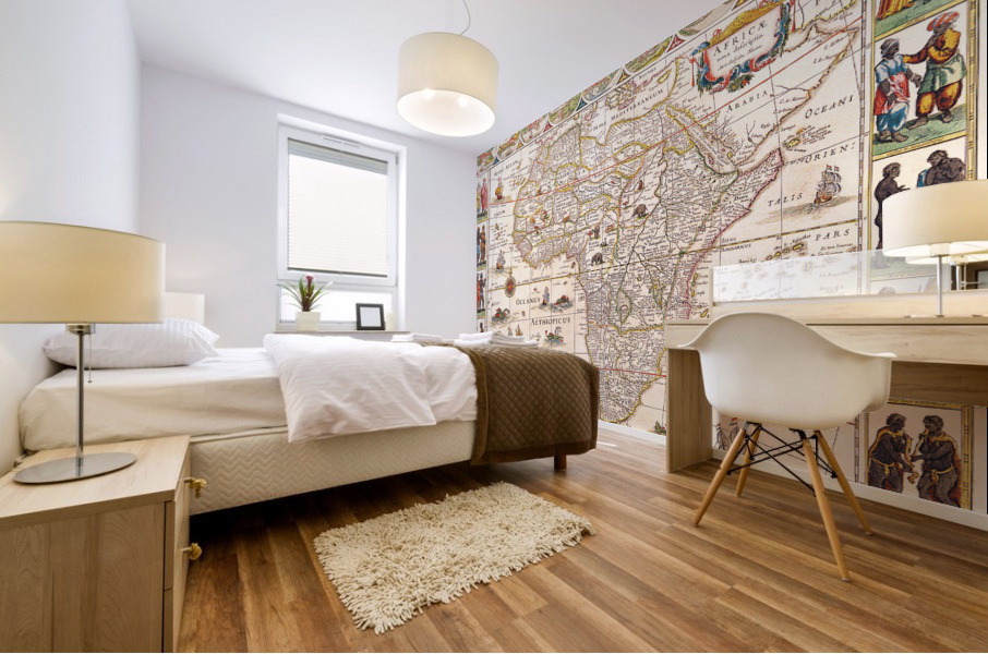 Old Map 70 Mural print