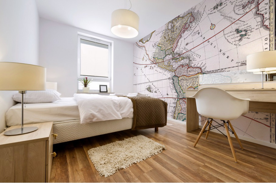 Old Map 71 Mural print
