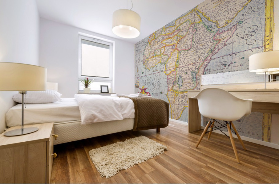 Old Map 74 Mural print