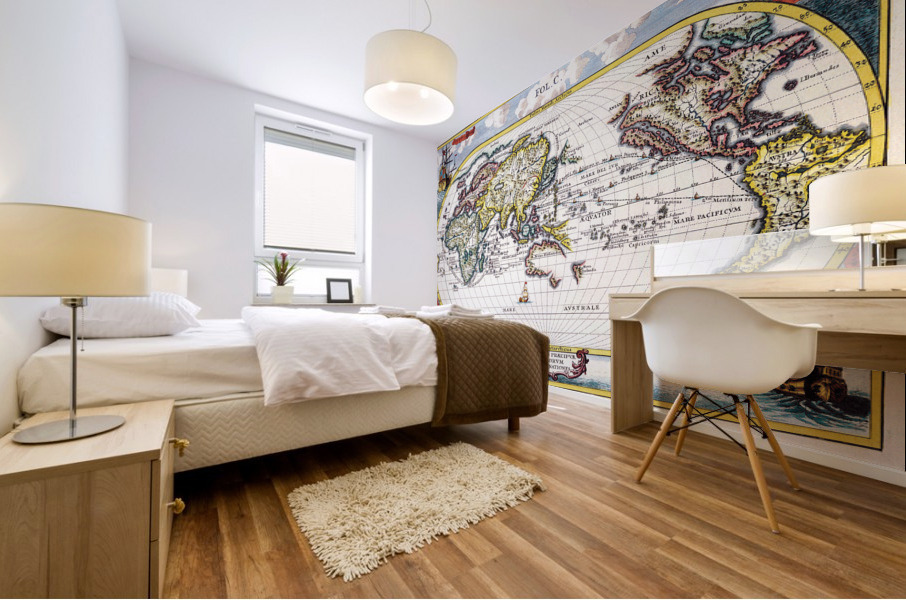 Old Map 72 Mural print