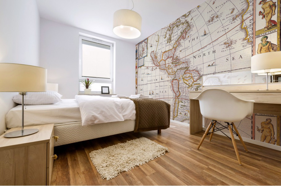 Old Map 67 Mural print