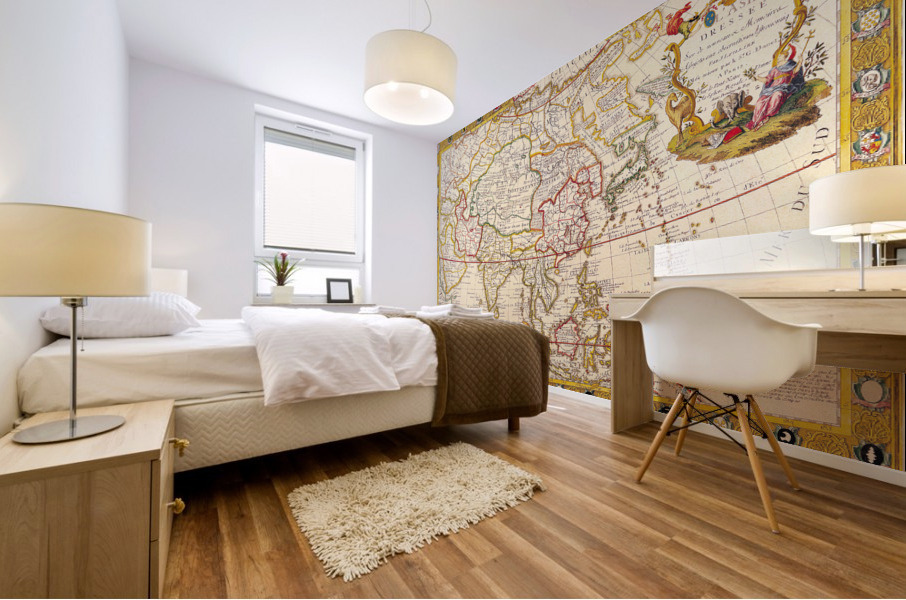Old Map 96 Mural print