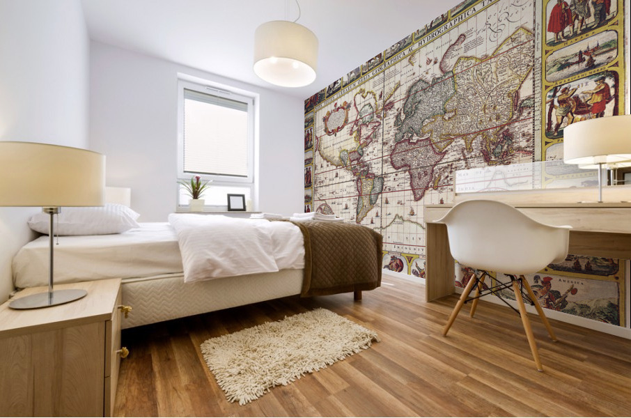 Old Map 83 Mural print