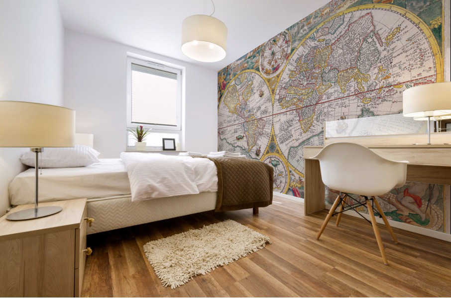 Old Map 95 Mural print