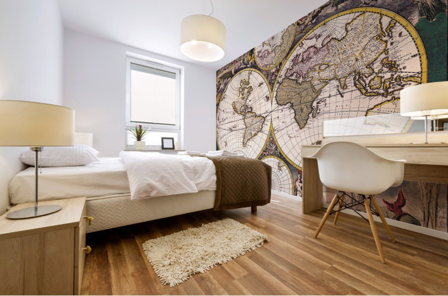 Old Map 85 Mural print
