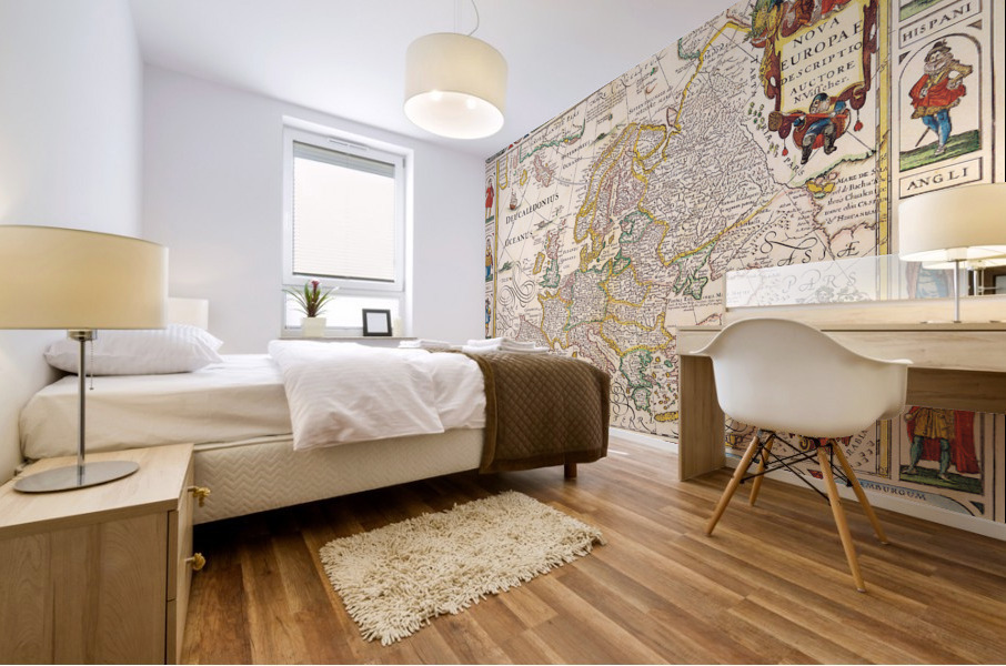 Old Map 104 Mural print