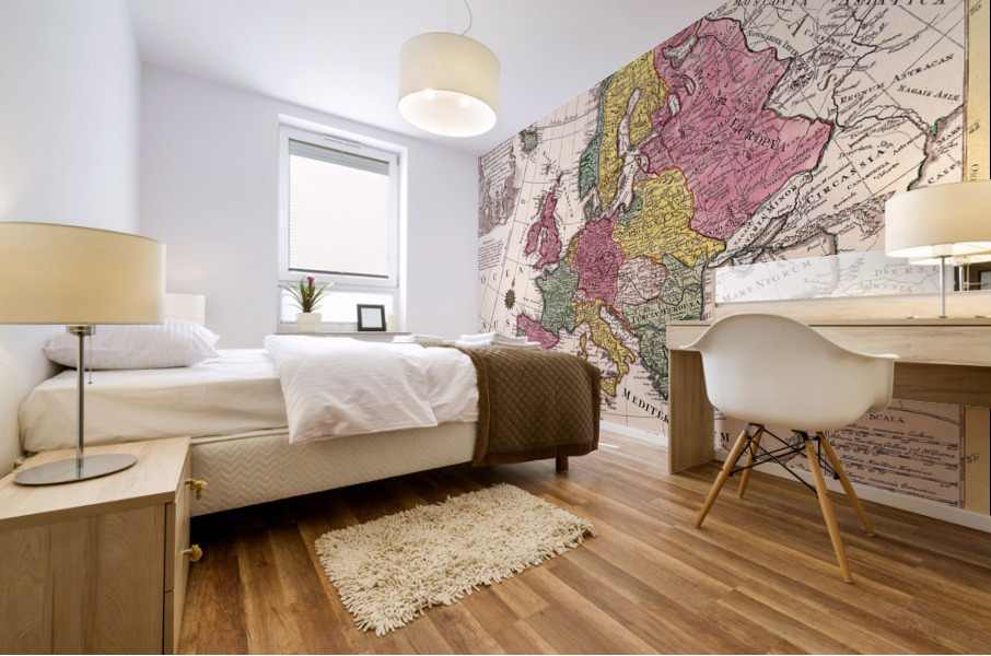 Old Map 84 Mural print