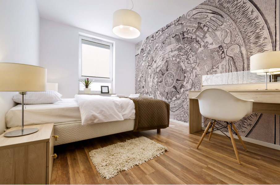 Old Map 107 Mural print