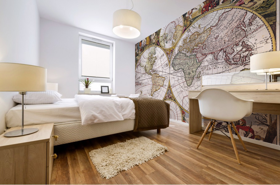 Old Map 93 Mural print