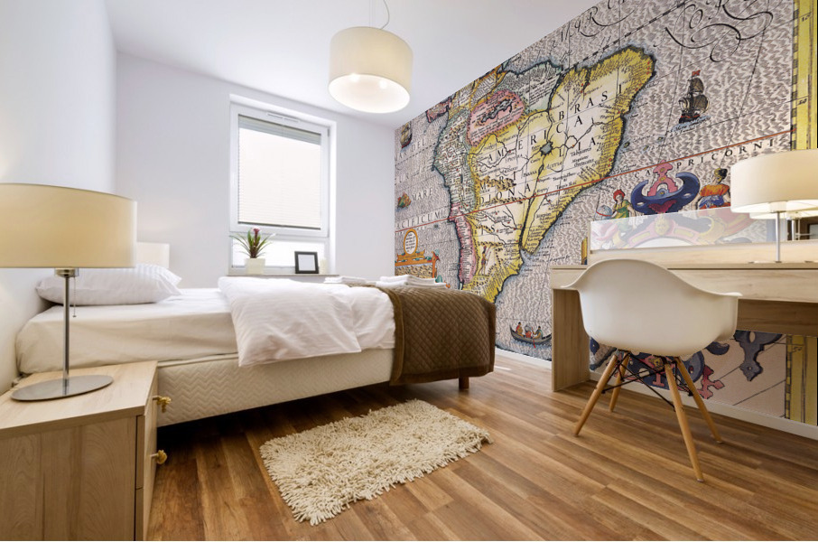 Old Map 87 Mural print