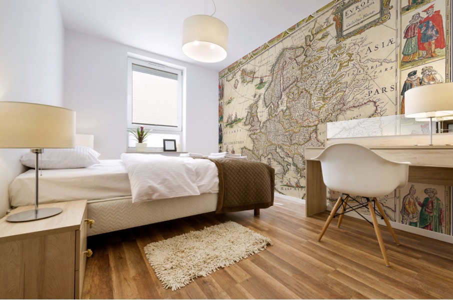 Old Map 105 Mural print