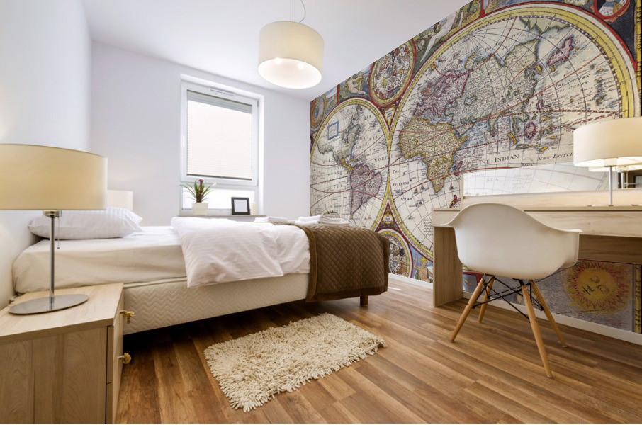 Old Map 91 Mural print