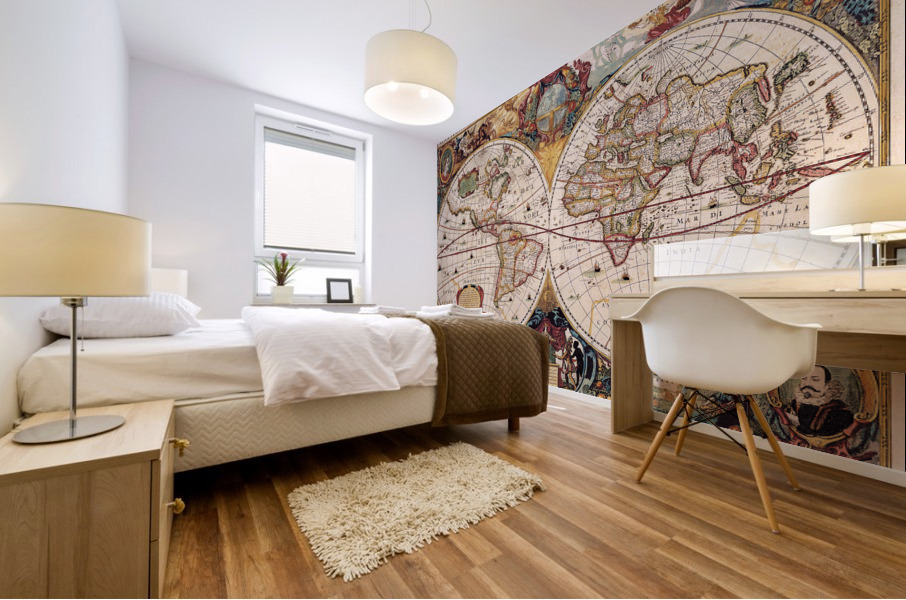 Old Map 90 Mural print