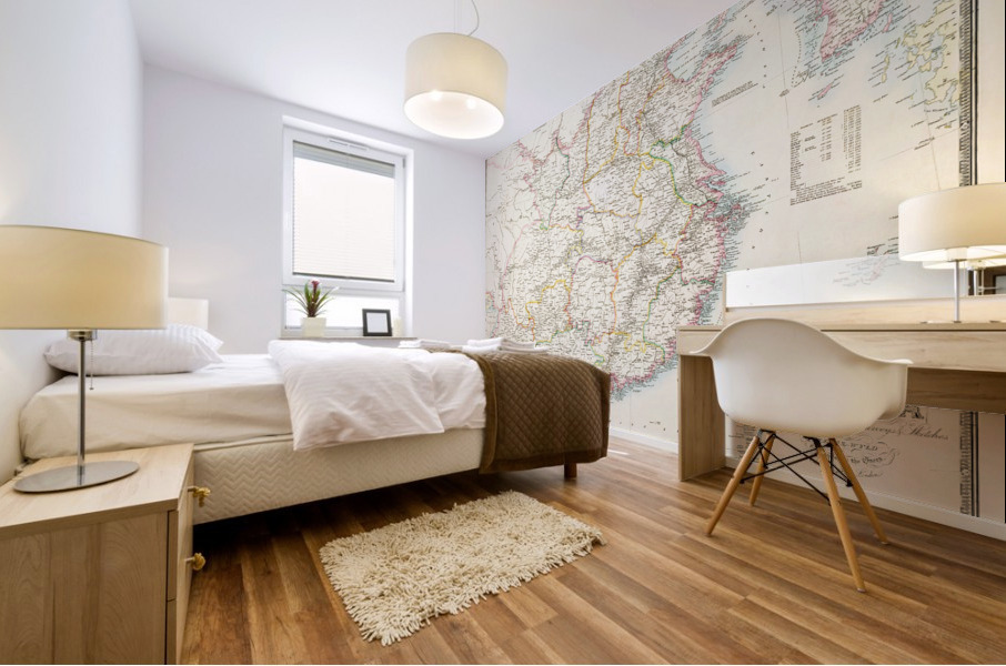 Vintage Maps  37 Mural print