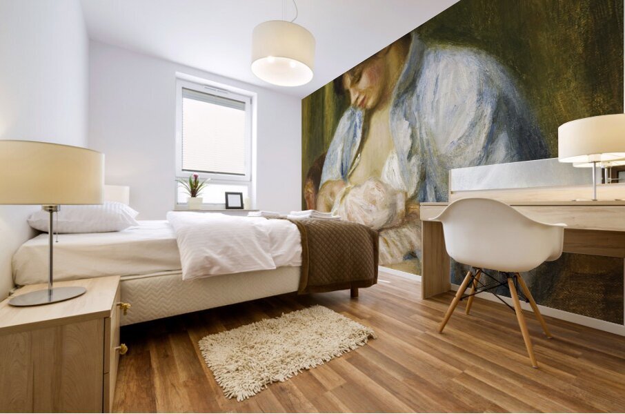 Pierre Auguste Renoir 1841 1919 A Woman Nursing a Child Mural print