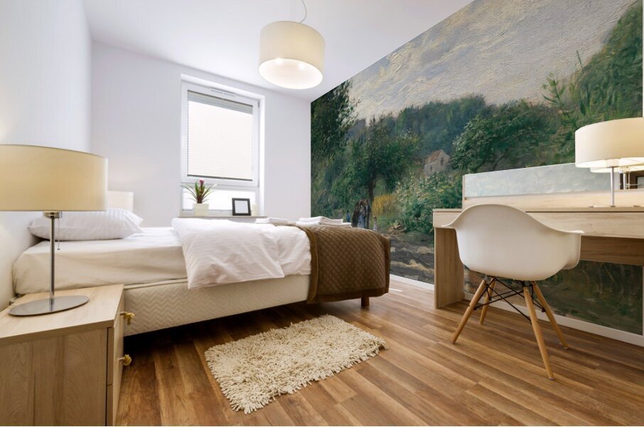 Pierre Auguste Renoir 1841 1919 A Road in Louveciennes 1870 Mural print