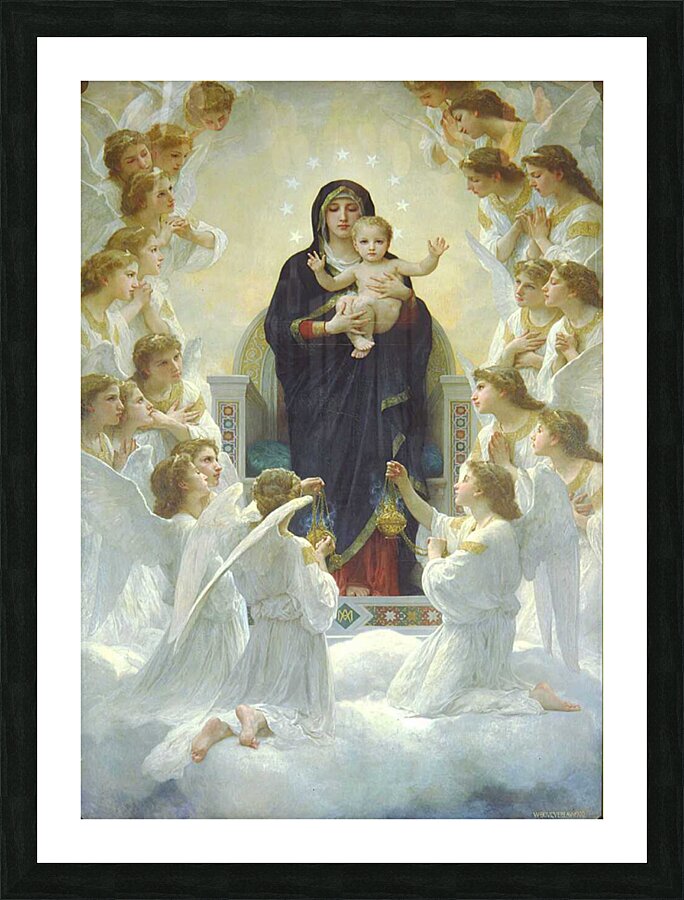 William  Adolphe  Bouguereau 1825 1905  Regina  Angelorum Picture Frame print