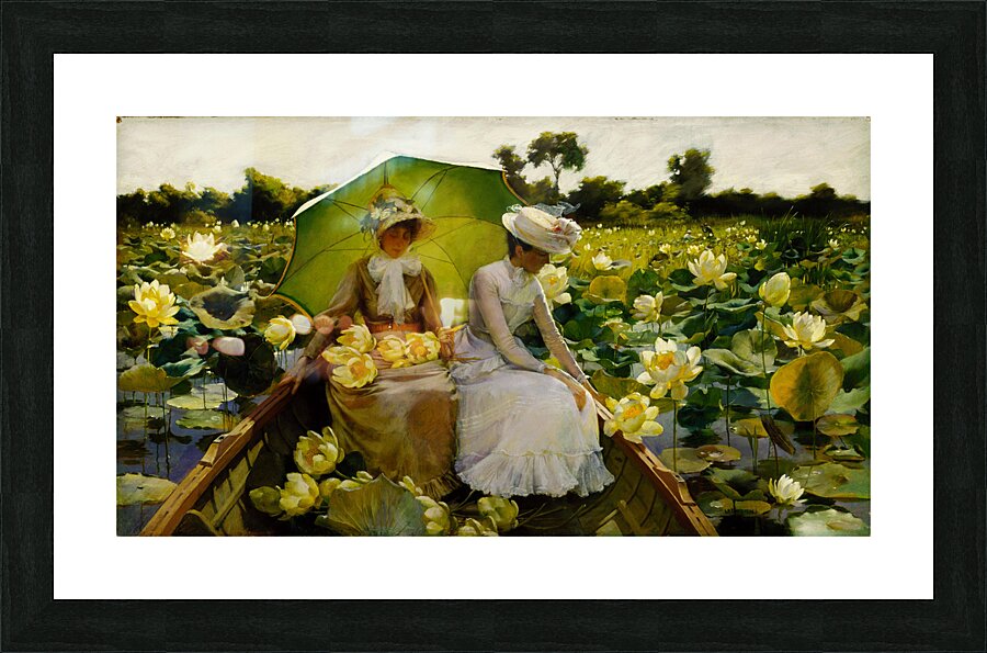 Charles Courtney Curran 1861 1942 Lotus Lilies  1888  Picture Frame print