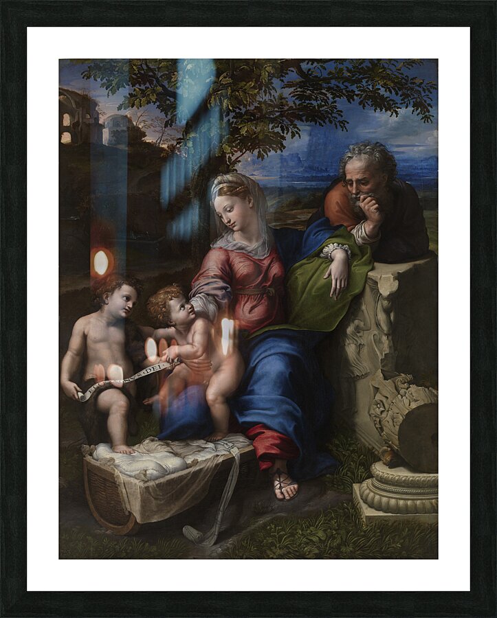 Raphael 1483 1520 Holy Family below the Oak Picture Frame print