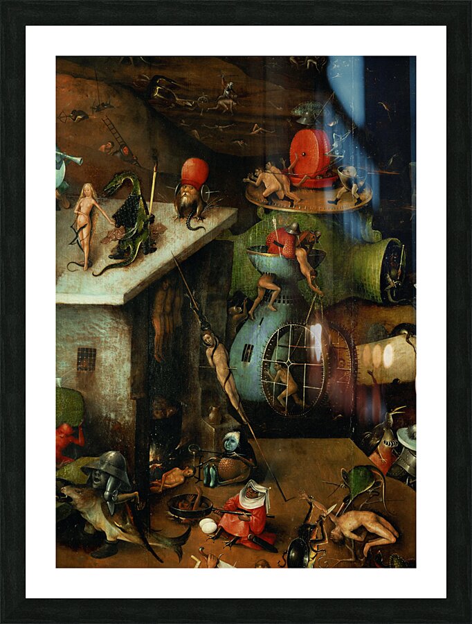 Hieronymus Bosch 1450 1516 The last judgment detail central panel 2 Picture Frame print