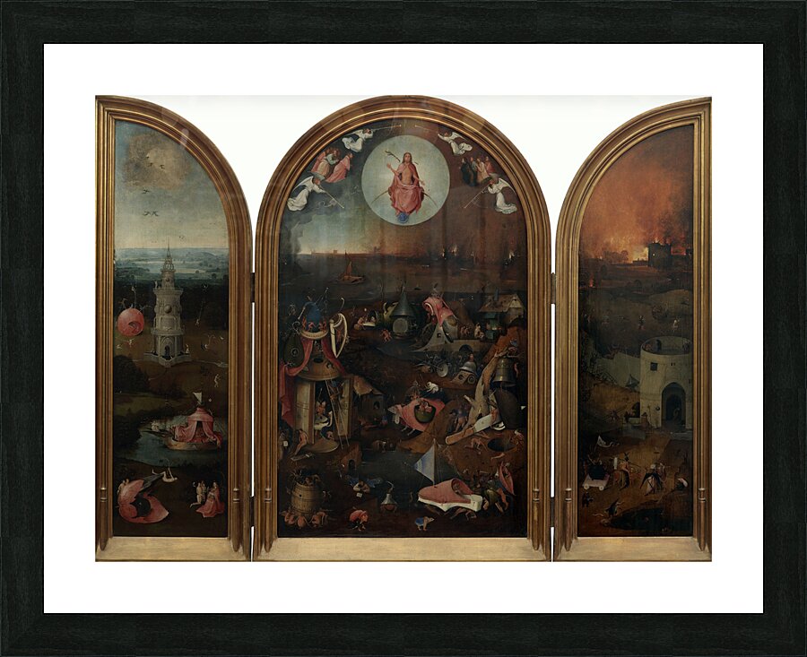 Hieronymus Bosch 1450 1516 The Last Judgment 1486 triptych Picture Frame print