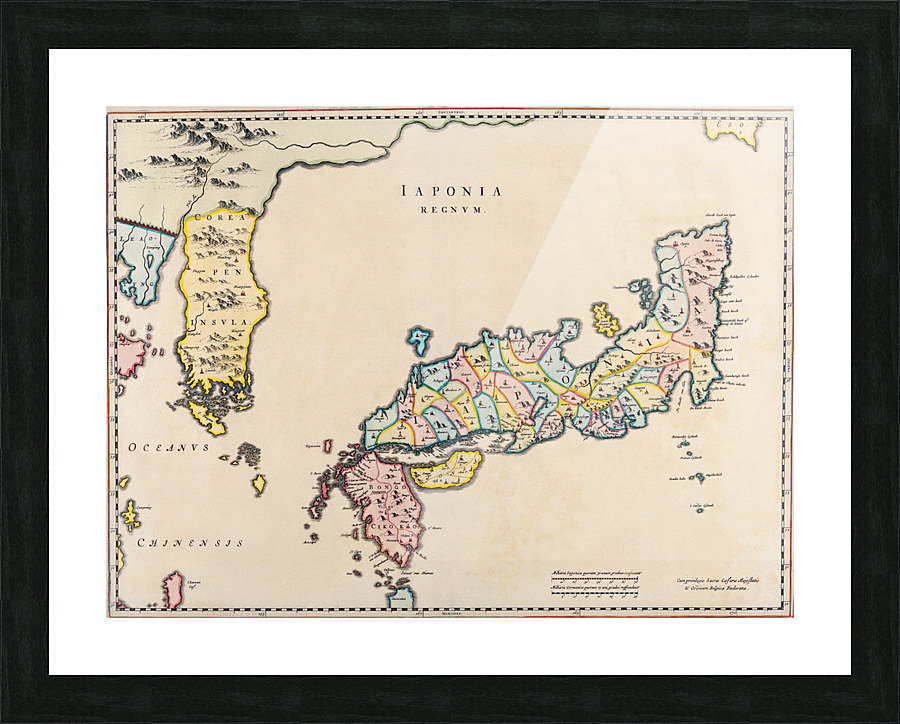 Old Map 39 Picture Frame print