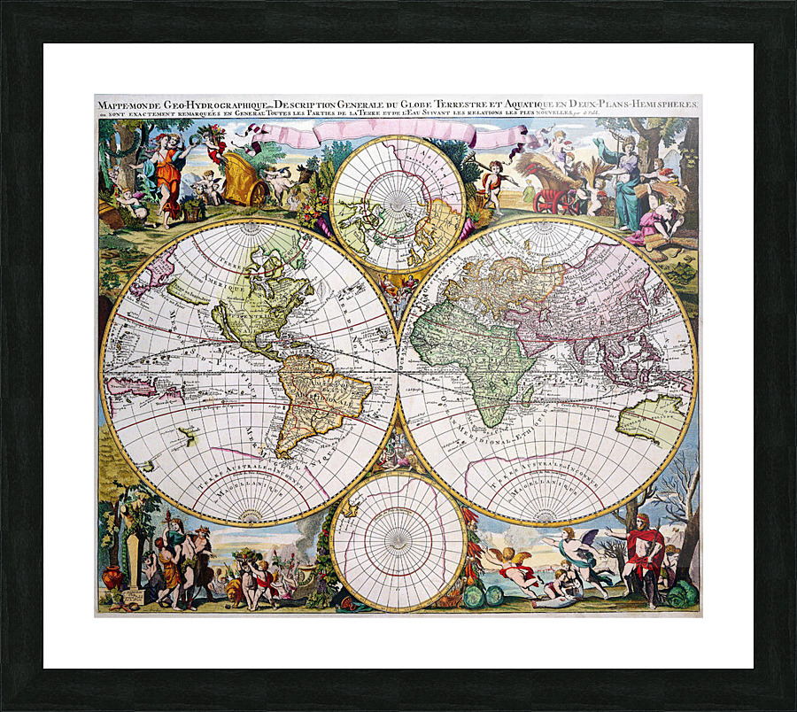 Old Map 31 Picture Frame print
