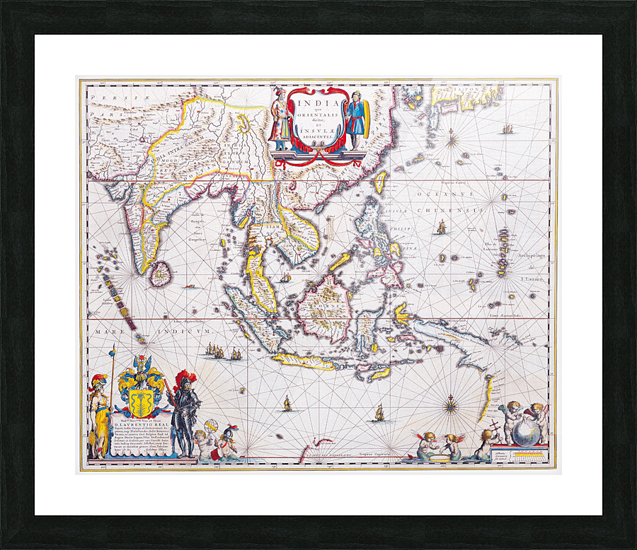 Old Map 53 Picture Frame print