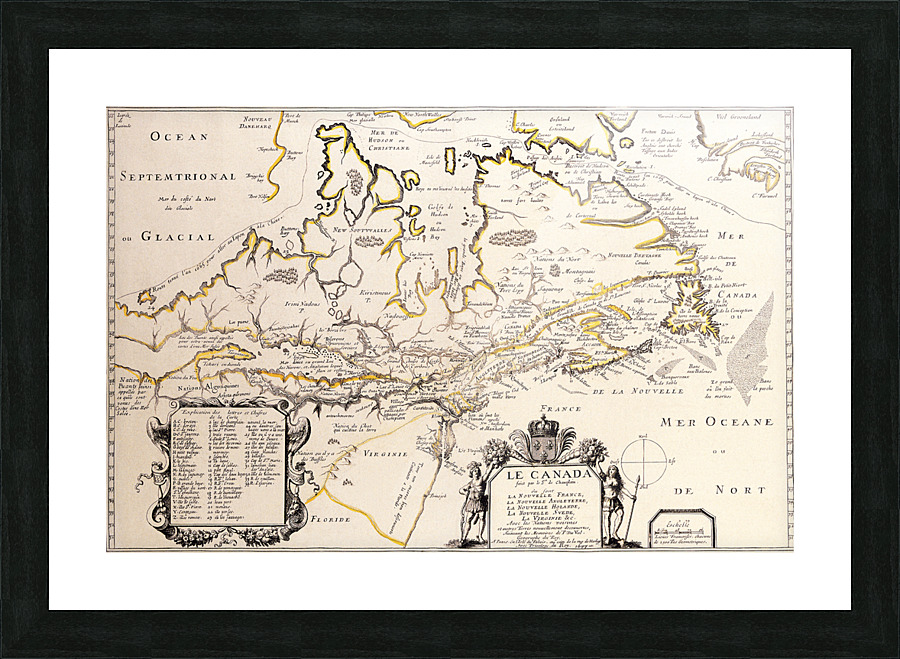 Old Map 57 Picture Frame print