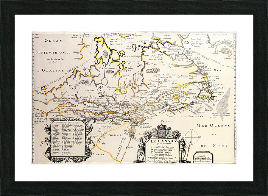Old Map 51 Picture Frame print