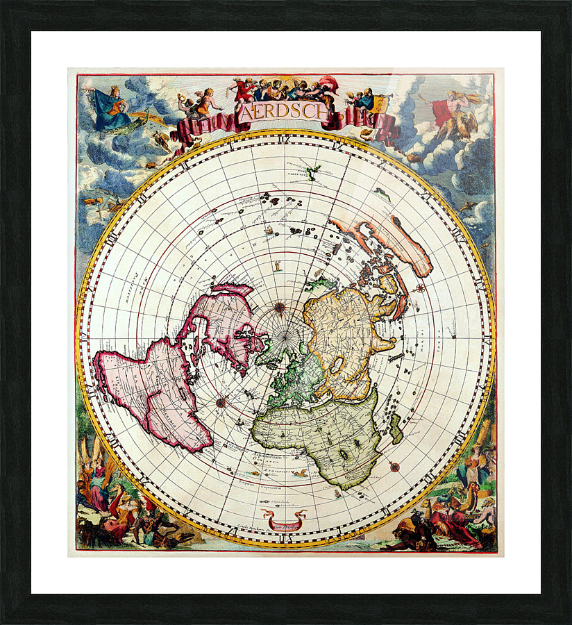 Old Map 44 Picture Frame print