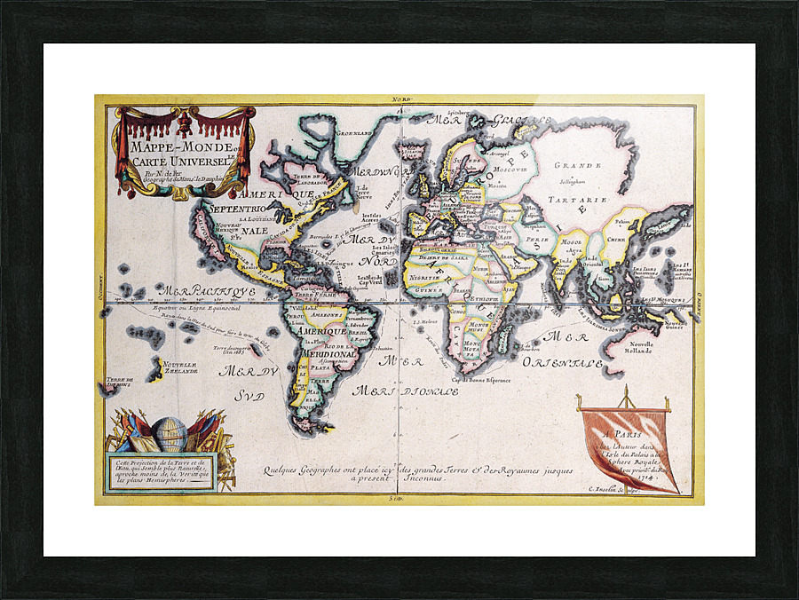 Old Map 54 Picture Frame print