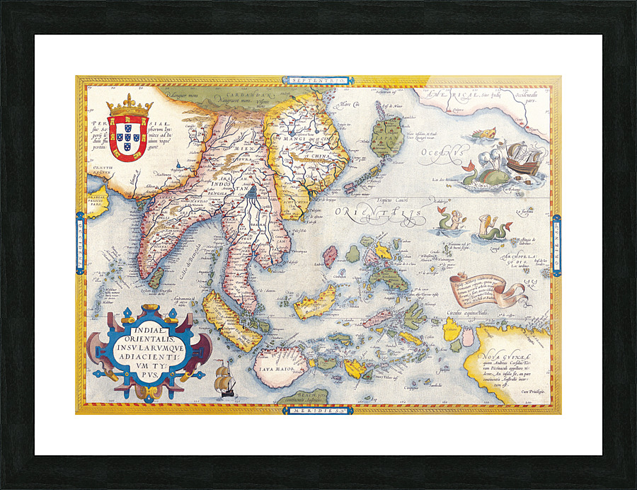Old Map 56 Picture Frame print