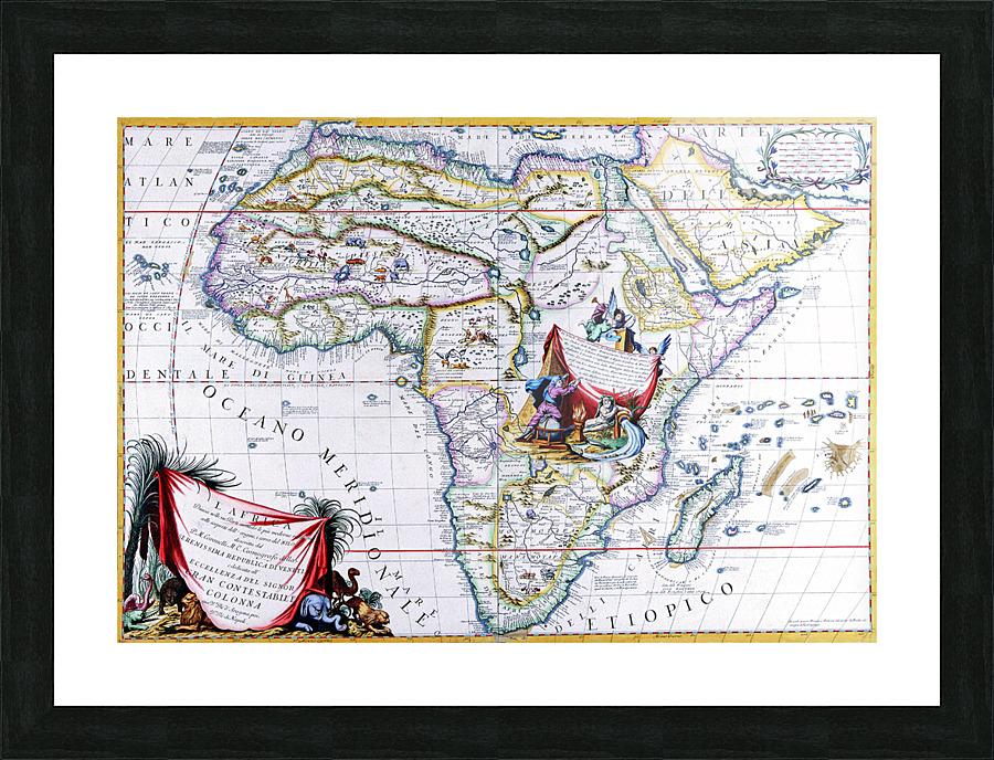 Old Map 49 Picture Frame print