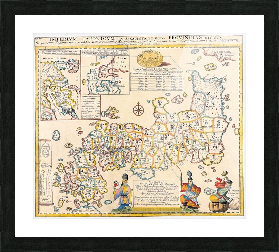 Old Map 63 Picture Frame print