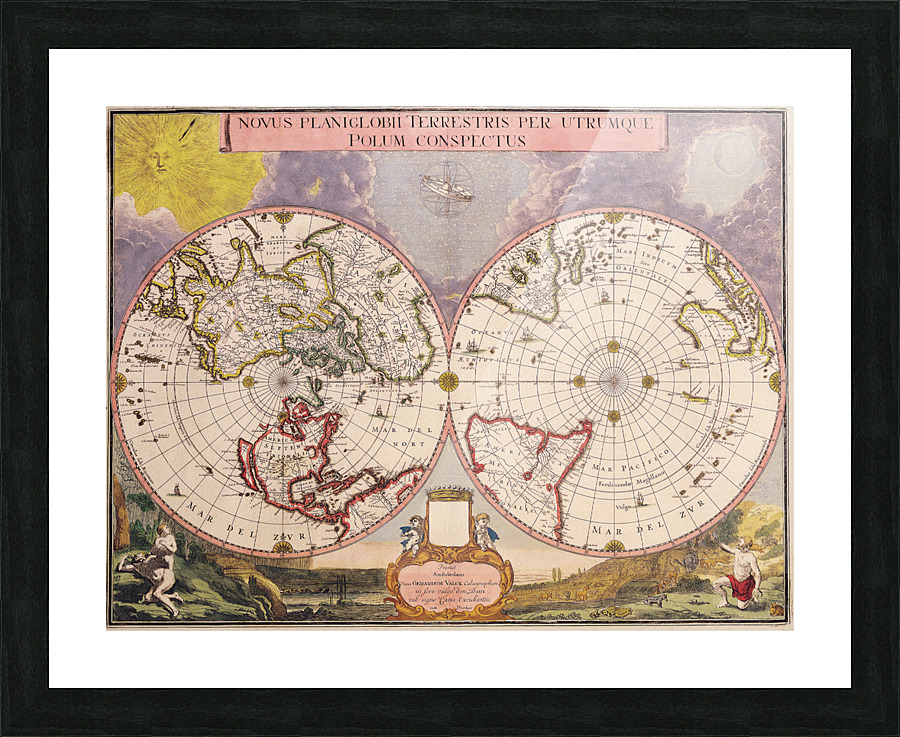 Old Map 69 Picture Frame print