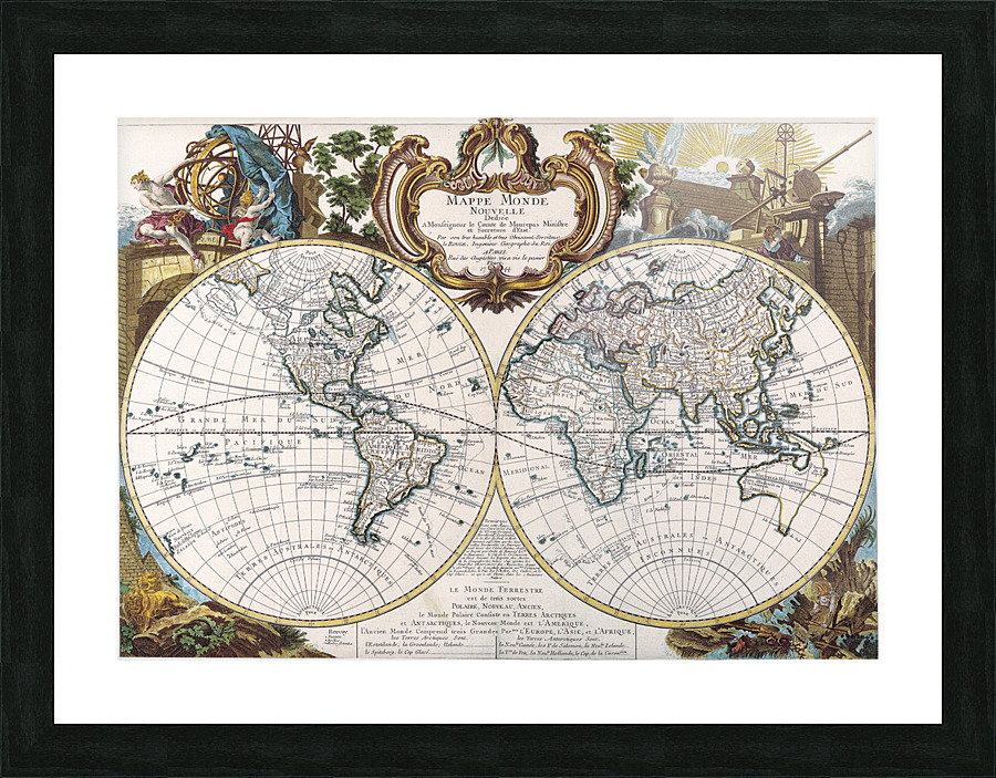 Old Map 68 Picture Frame print