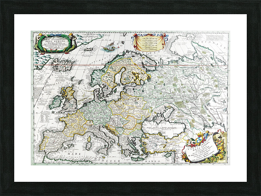 Old Map 62 Picture Frame print