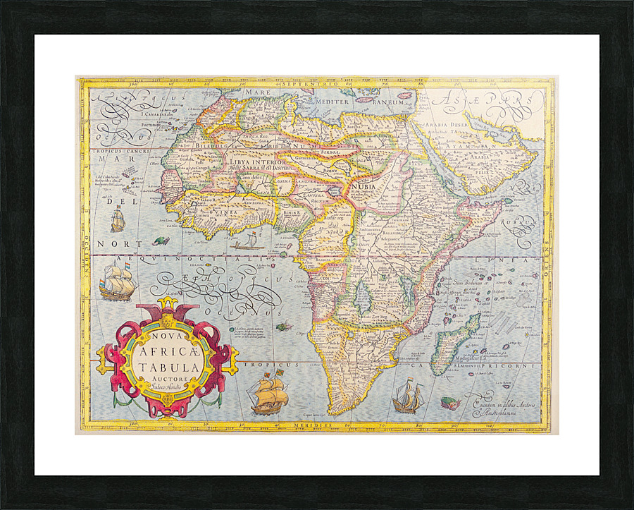 Old Map 74 Picture Frame print