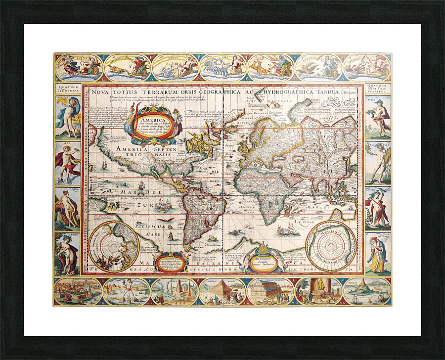 Old Map 79 Picture Frame print