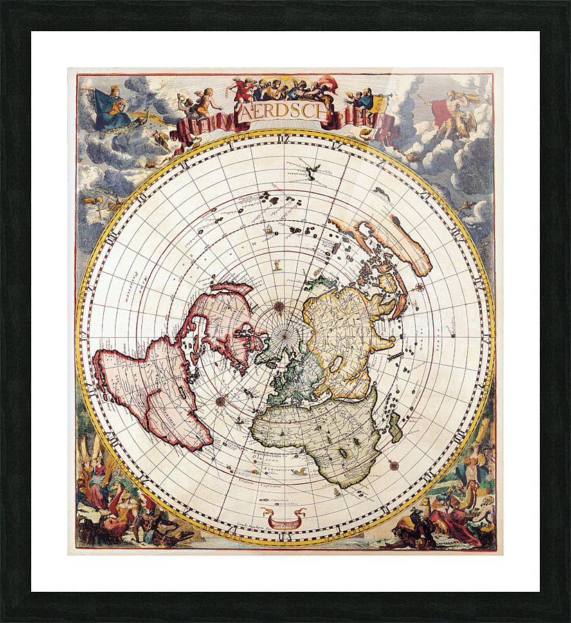 Old Map 65 Picture Frame print