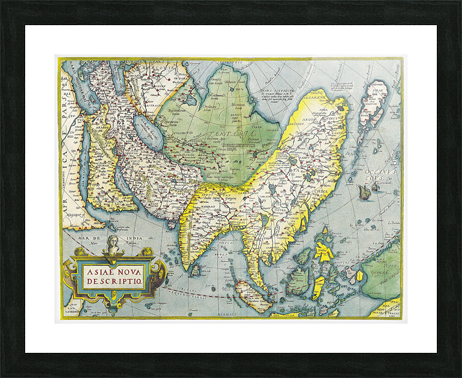 Old Map 101 Picture Frame print