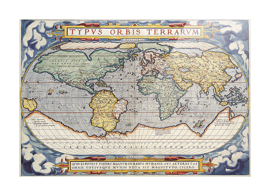 Old Map 98 Picture Frame print