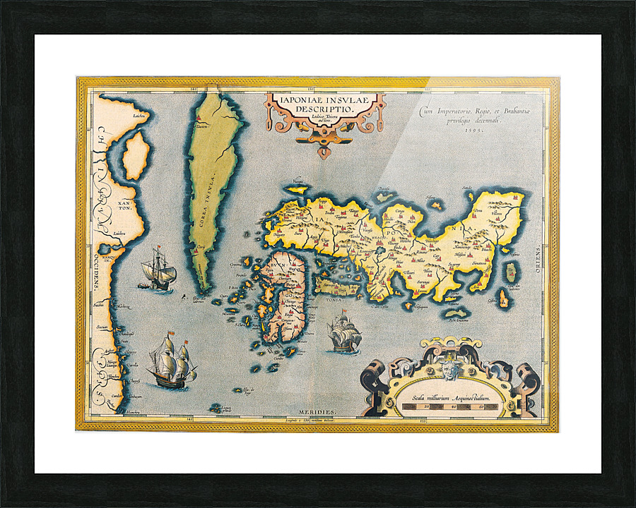 Old Map 88 Picture Frame print